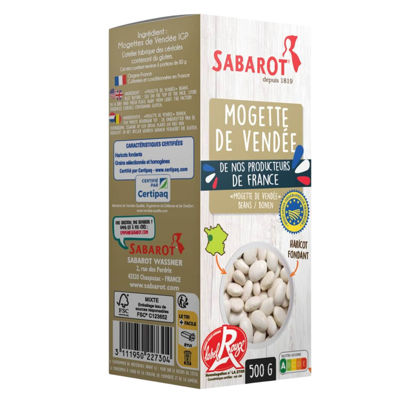 Mogettes de Vendée Label Rouge 500g