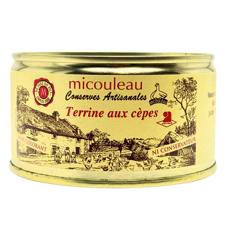Terrine aux cèpes boîte 200g