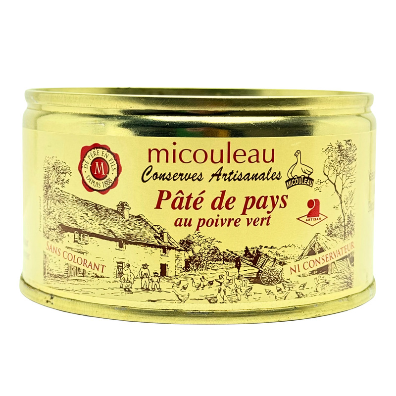 Pâté de pays au poivre vert boîte 200g
