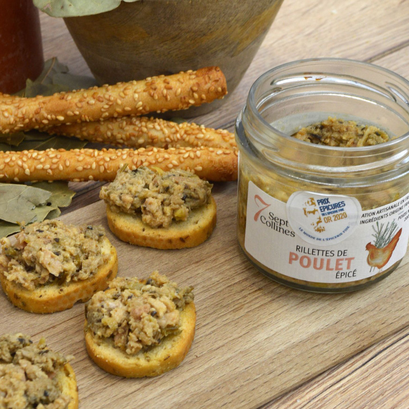 Spicy chicken rillettes 100g jar