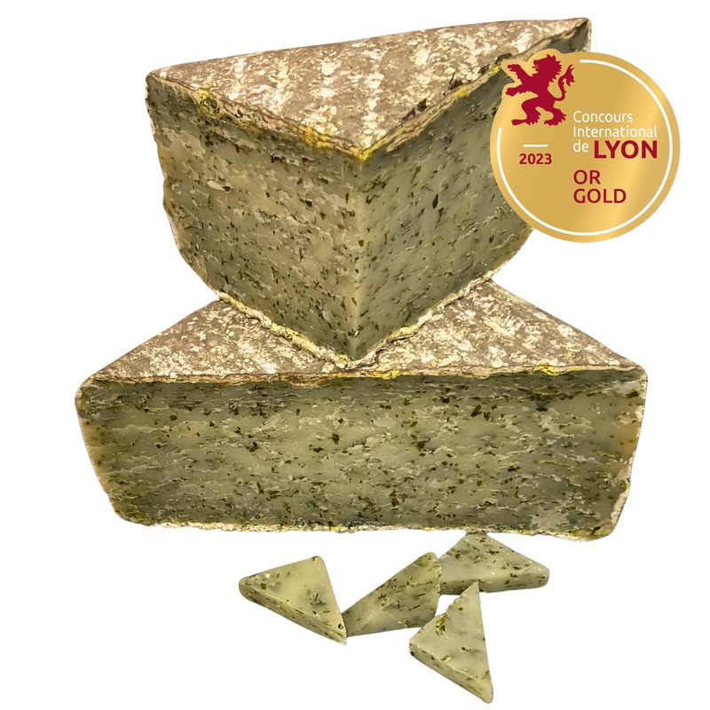 Aveyron sheep tomme with bear garlic 1/4 ±500g