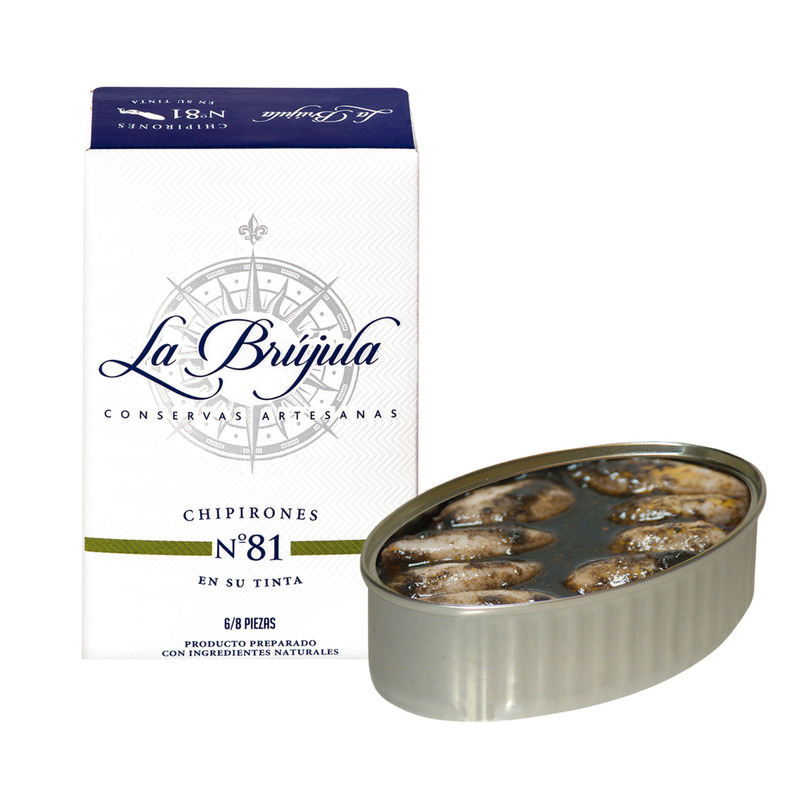 Chipiron (petit encornet) à l'encre de seiche boîte 110g