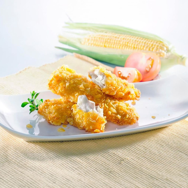 ❆ Fish and Chips | Tenders Alaskan Pollack breaded with cornflakes ±45g bag 1kg