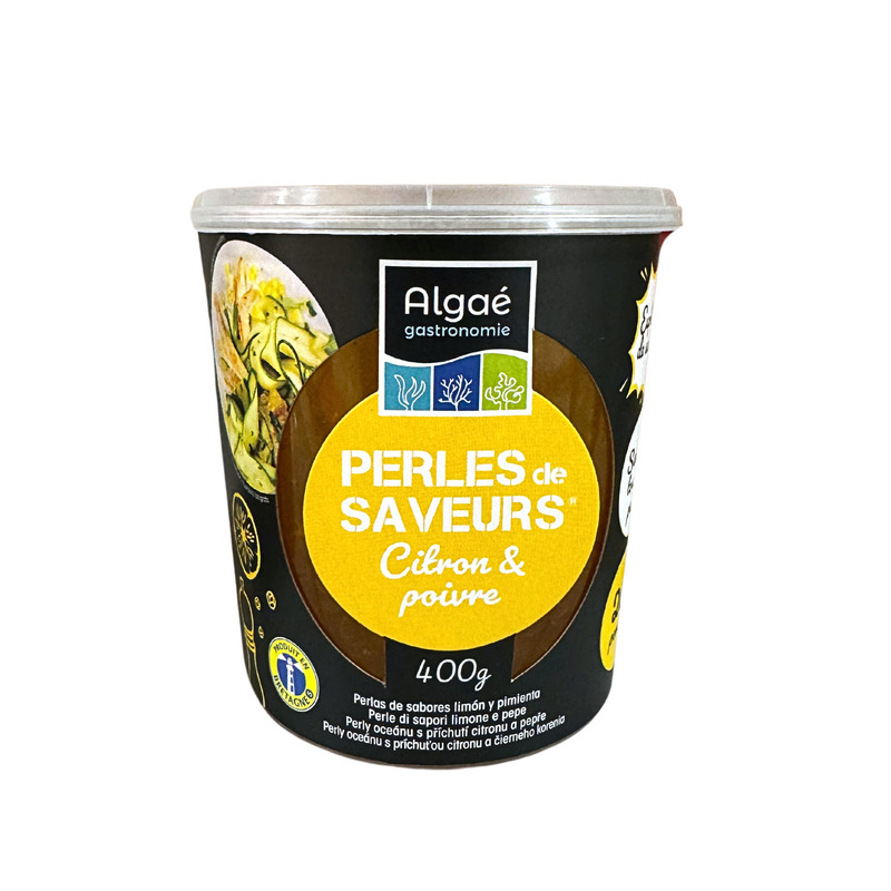 Perles de saveurs citron et poivre seau 400g