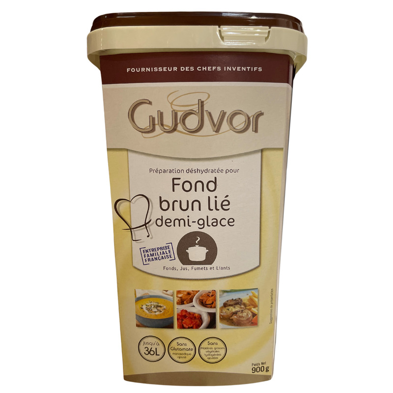 Fond brun lié demi-glace déshydraté 18/36L 900g