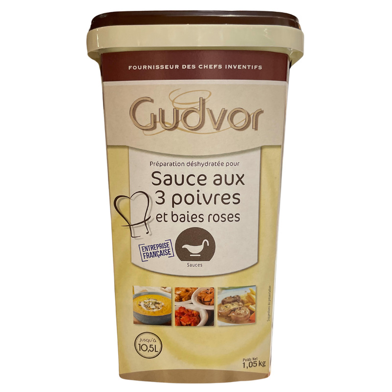 Sauce aux 3 poivres et baies roses déshydratée 10,5L 1,05kg