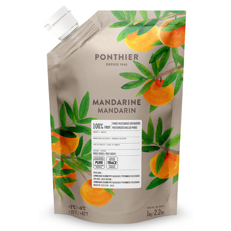 Purée de mandarine 100% frais doypack 1kg