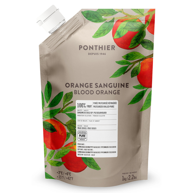Purée d'orange sanguine 100% frais doypack 1kg