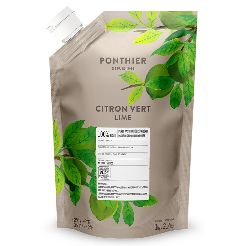 Purée de citron vert frais 100% doypack 1kg