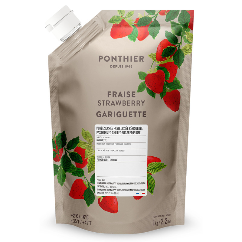 Purée de fraise Gariguette origine France frais doypack 1kg