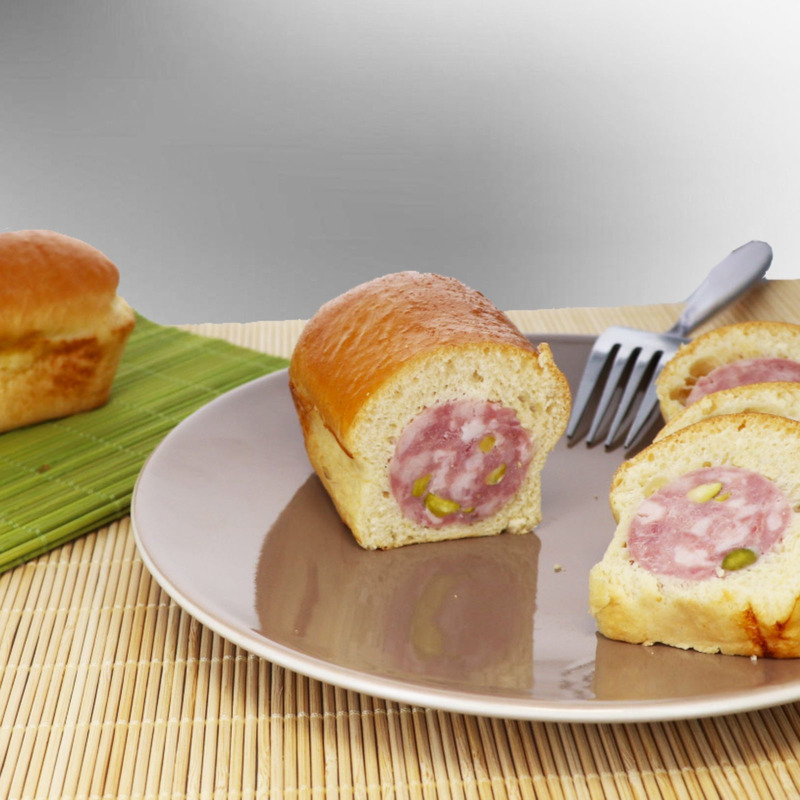 Saucisson brioché pistaché 2% pur beurre porc français 6x120g