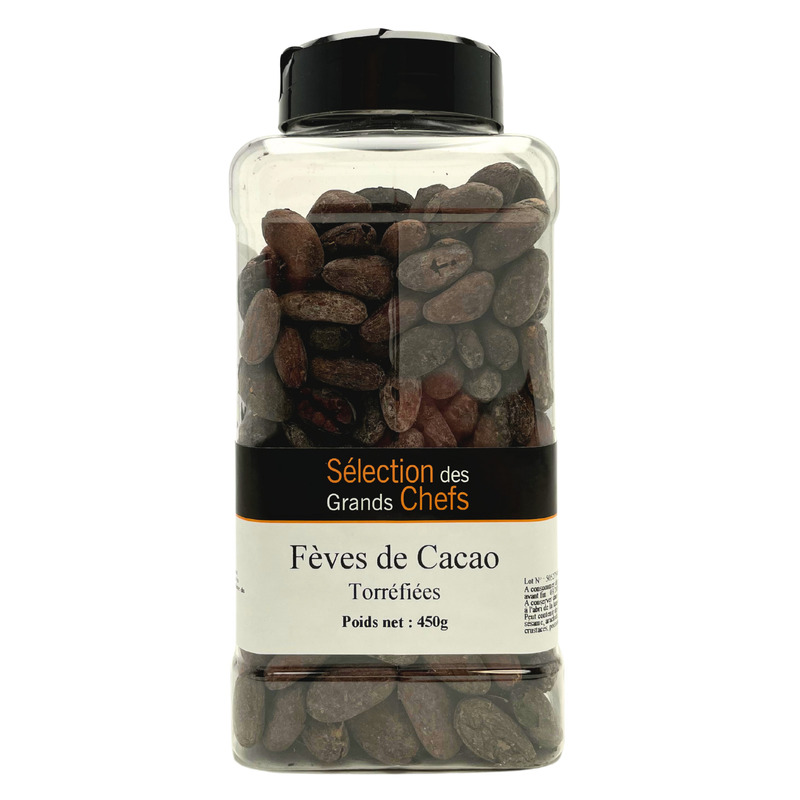 Fève de cacao entière torréfiée tubo 1L 450g