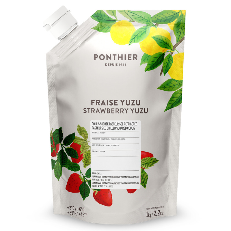 Coulis de fraise et de yuzu frais doypack 1kg