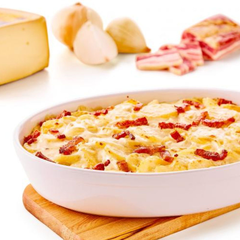 Raclette-style and bacon gratin dauphinois vacuum packed 2kg