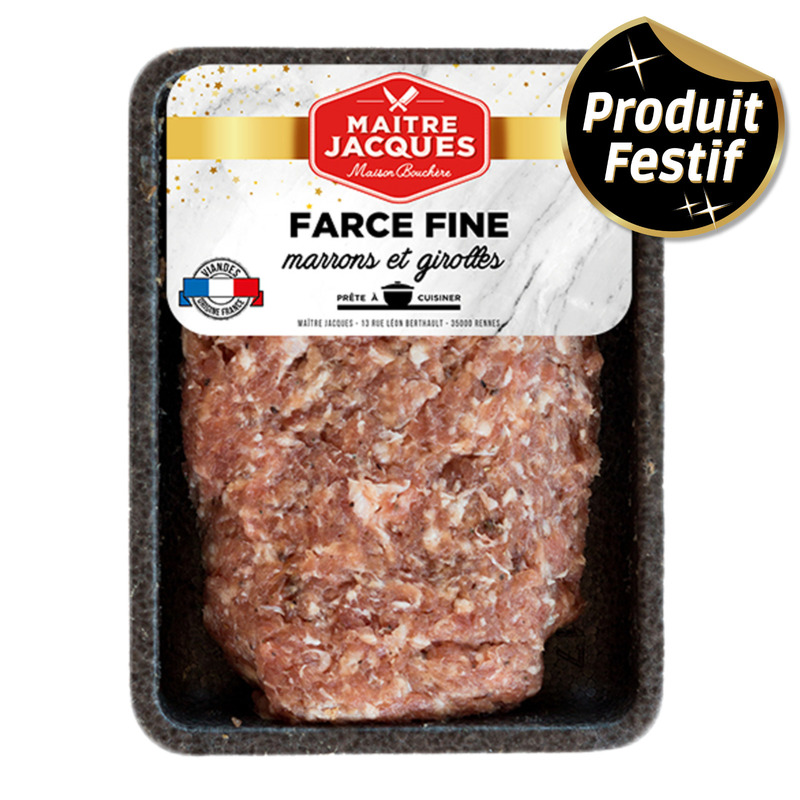 Fine stuffing with chestnuts 6% and chanterelles 3.6% 400g