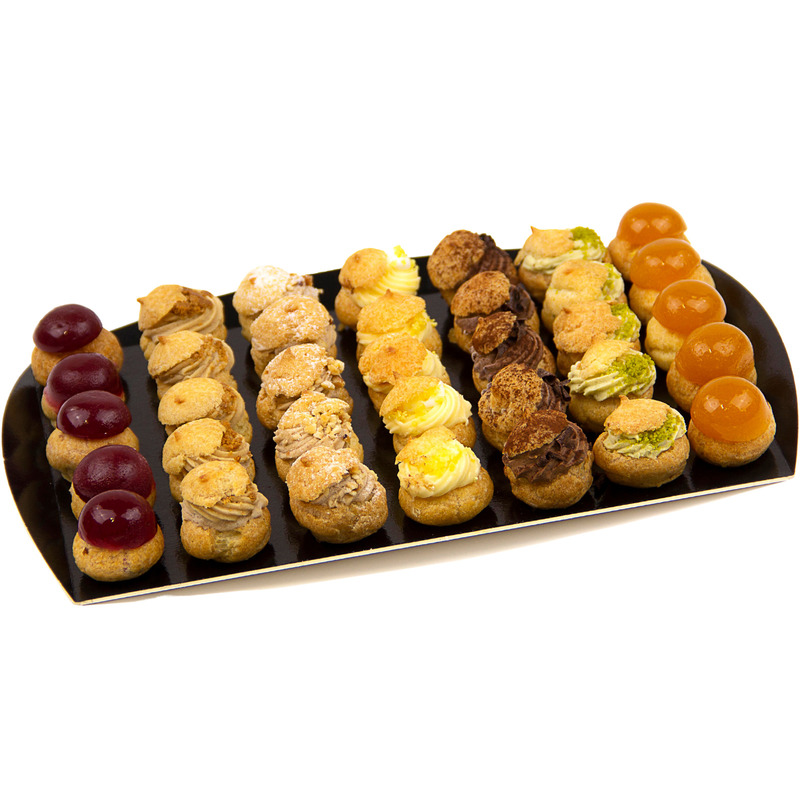 ❆ Mini choux sucrés assortis plateau de service x35 370g