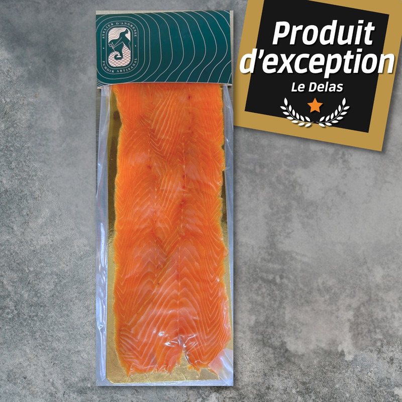 Saumon fumé d'Écosse tranché main a/ intercalaires 10 tranches ±500g