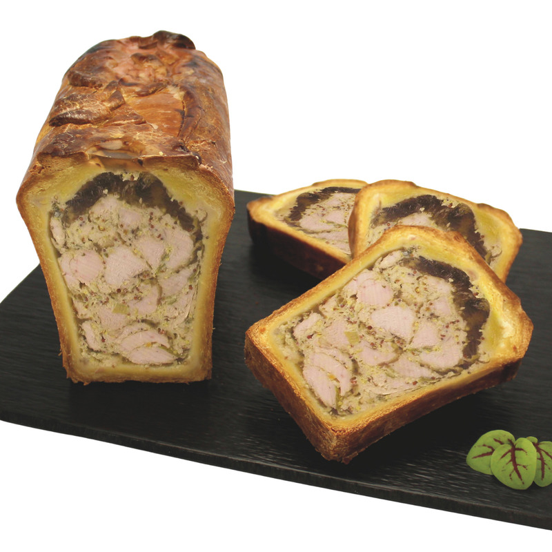 Pâté en croûte chicken with mustard french poultry ±2.4kg