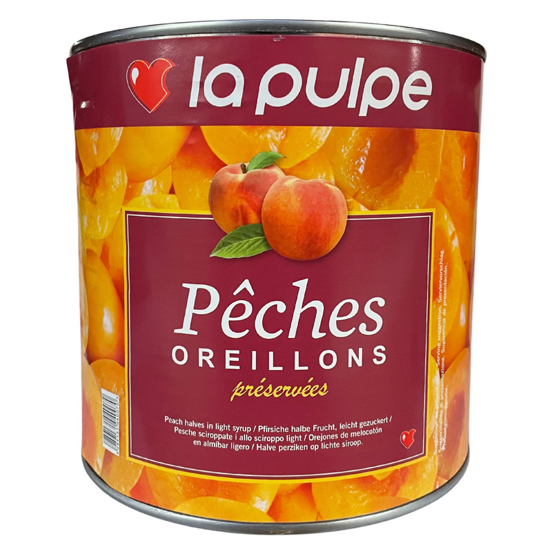 Oreillons de pêches au sirop léger 3/1