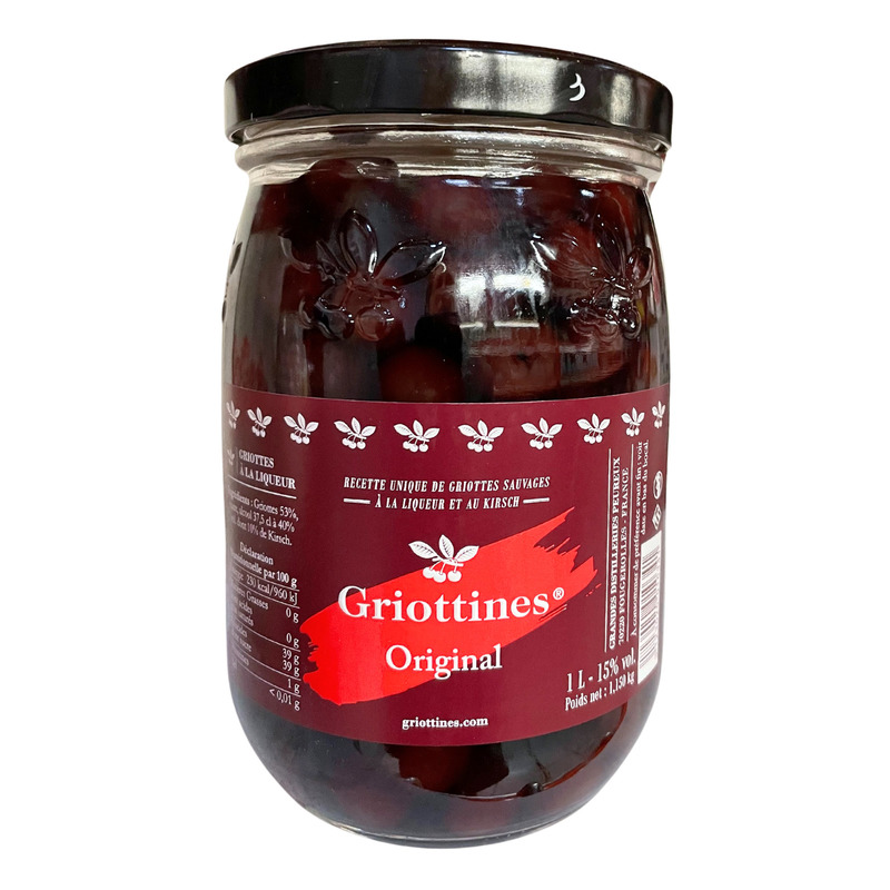 Griottines à la liqueur et kirsch bocal 1L