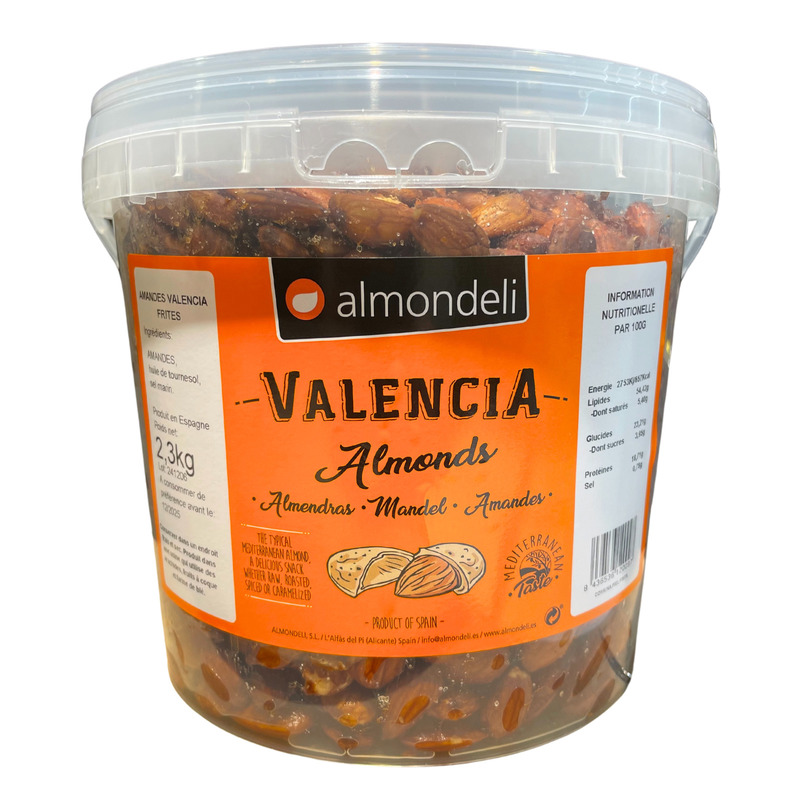 Amandes Valencia frites seau 2,3kg