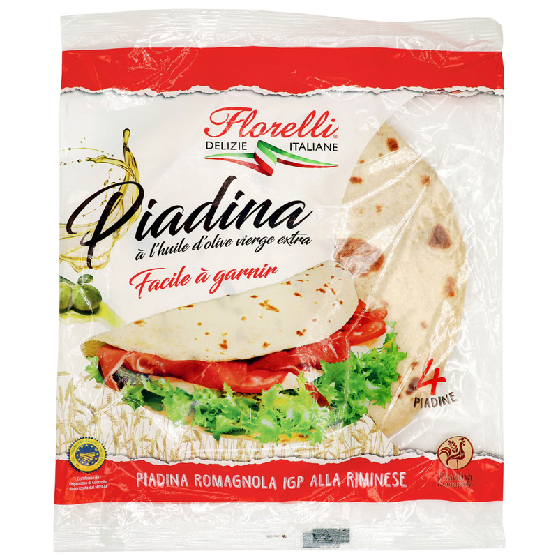 Piadina romagnola IGP with extra-virgin olive oil 4x120g