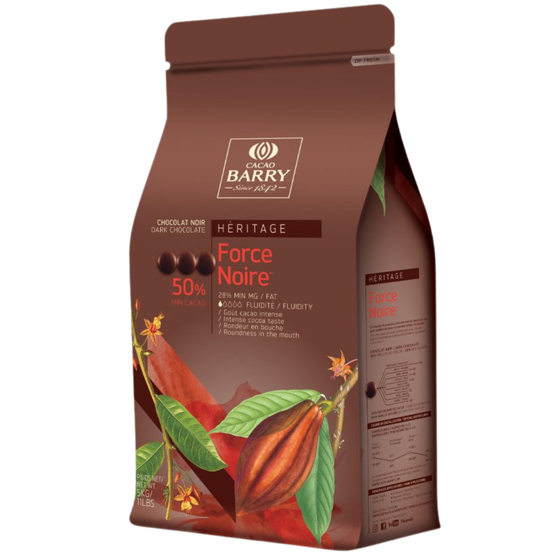 Chocolat noir 50% Force Noire pistoles 5kg