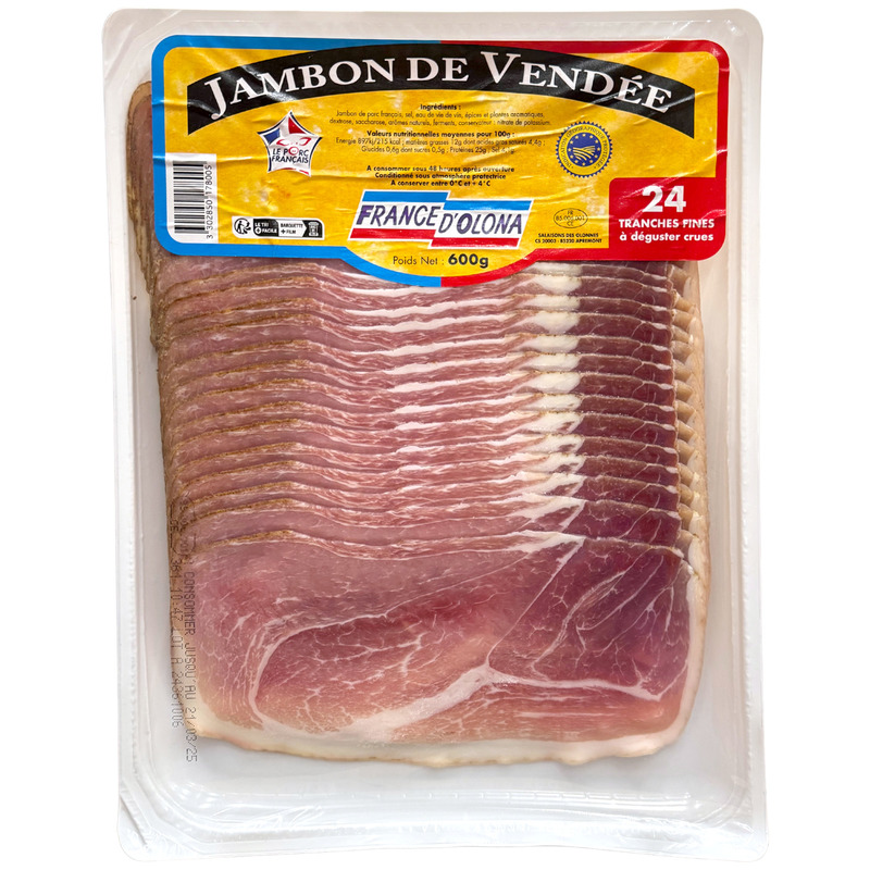 Vendée ham PGI fine slices 24x±25g