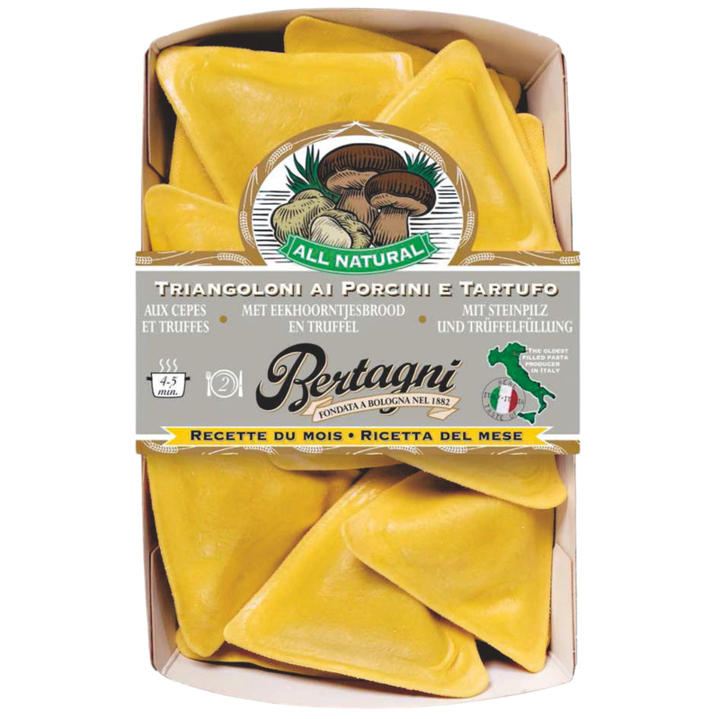 Triangoloni aux cèpes et à la truffe Tuber Aestivum 0,5% barquette 250g