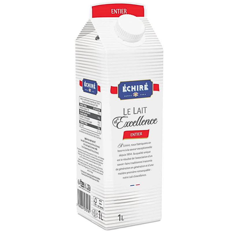 Le Lait d'Excellence UHT whole milk french origin 1L