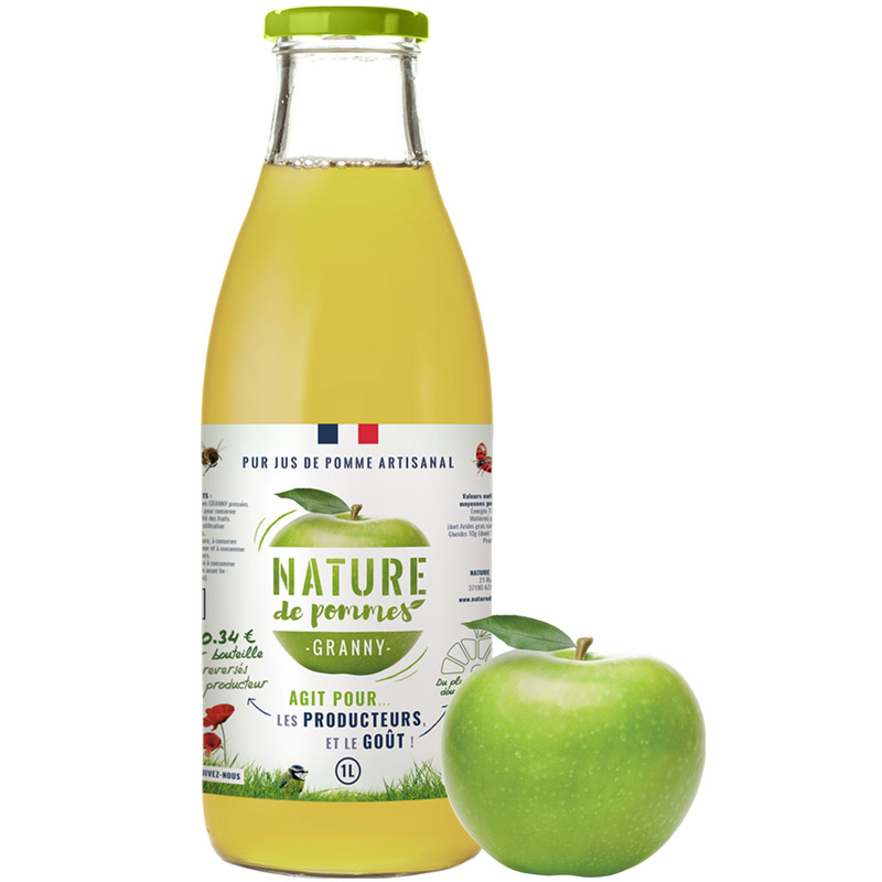 Granny pressed apple juice origin France 1L