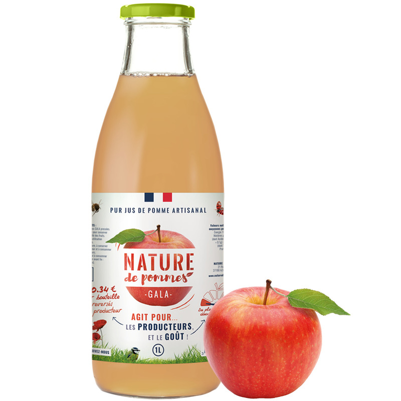 Gala pressed apple juice origin France 1L