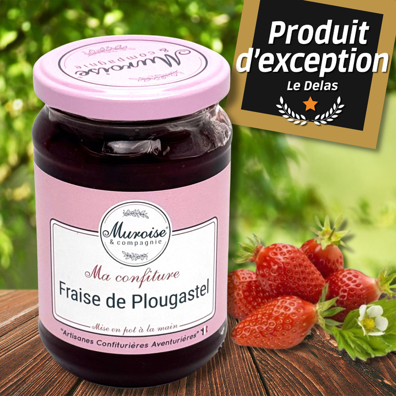 Confiture artisanale de fraise de Plougastel pot 350g