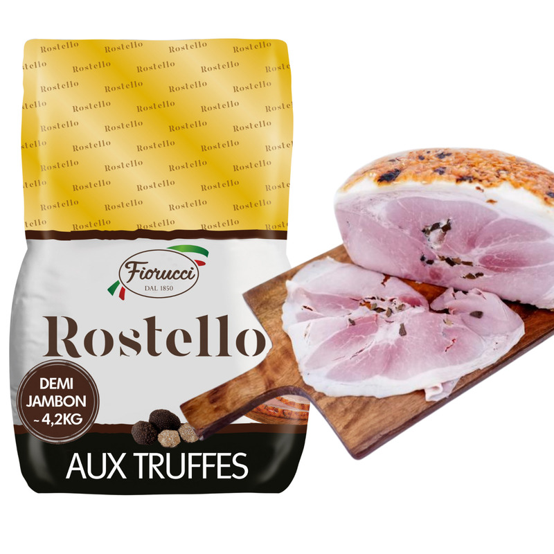 Jambon blanc Rostello à la truffe Tuber Aestivum Vitt. 1%  1/2 ±4,25kg