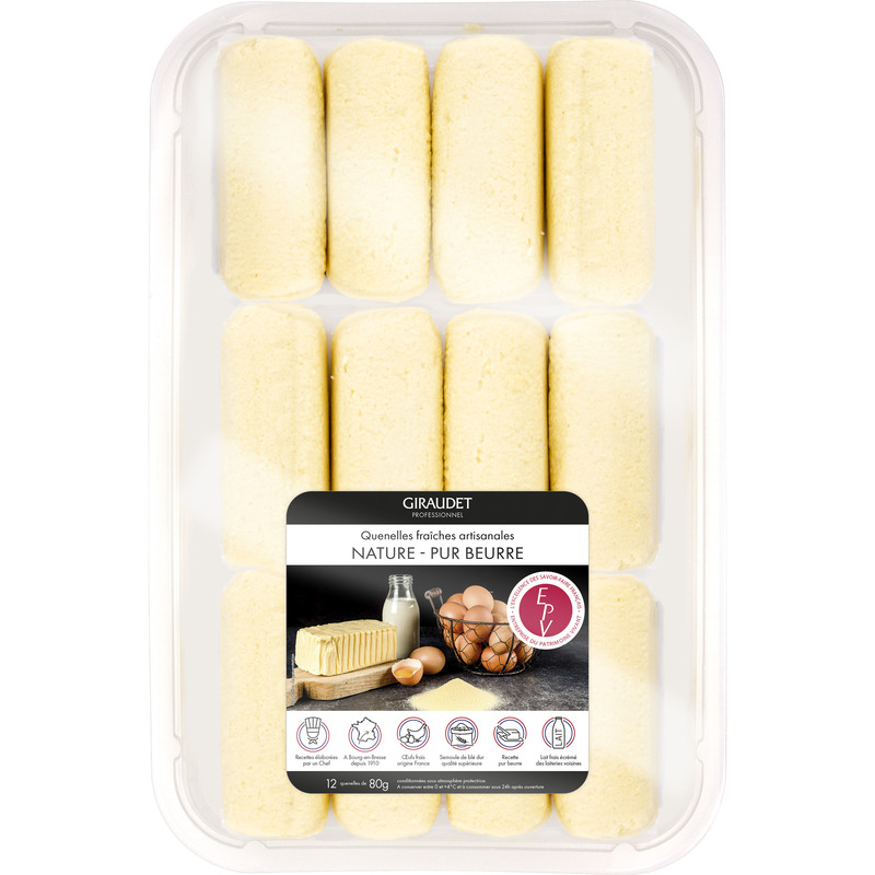 Quenelle fraîche artisanale nature pur beurre 12x80g