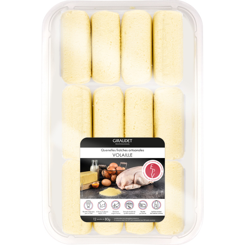 Quenelles de volaille fraîches artisanales 12x80g