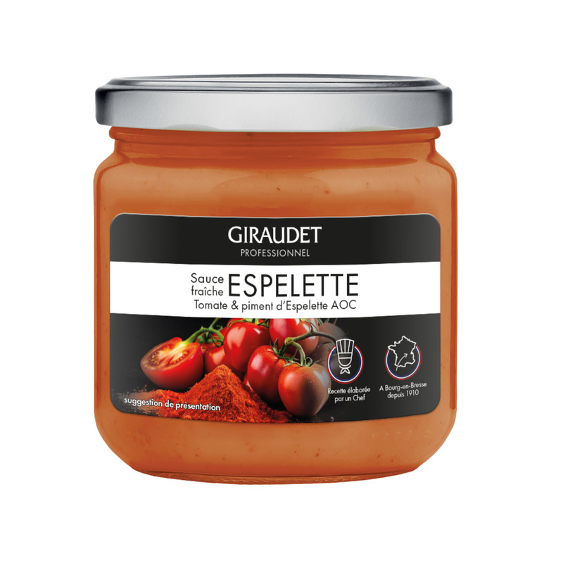 Tomato and Espelette pepper fresh sauce jar 40cl