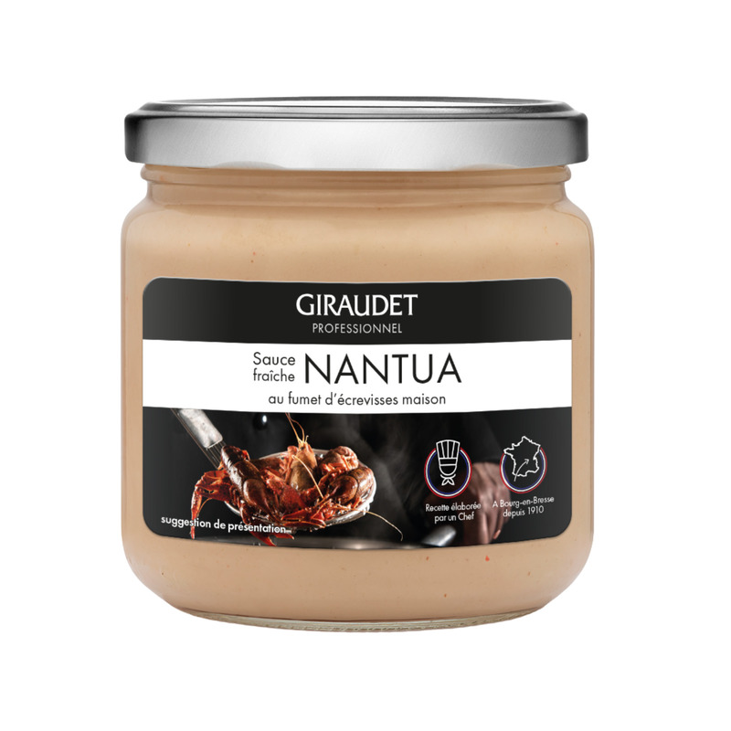 Arisanal fresh Nantua sauce with home-made crayfish stock jar 40cl
