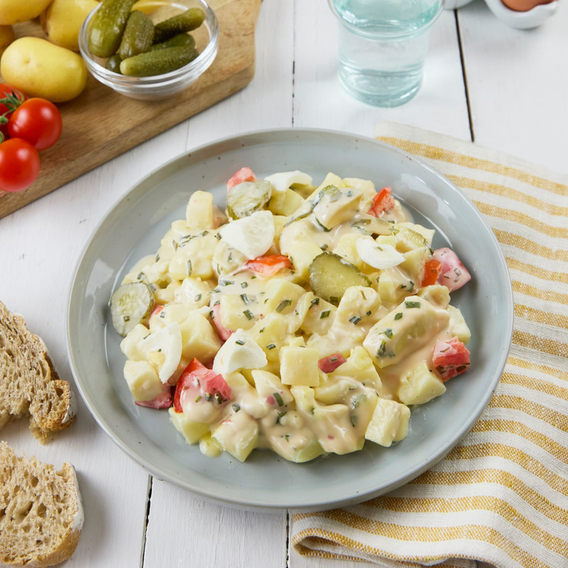 Plain Piedmont salad without ham | Whole hard-boiled eggs, tomatoes and gherkins 1.5kg