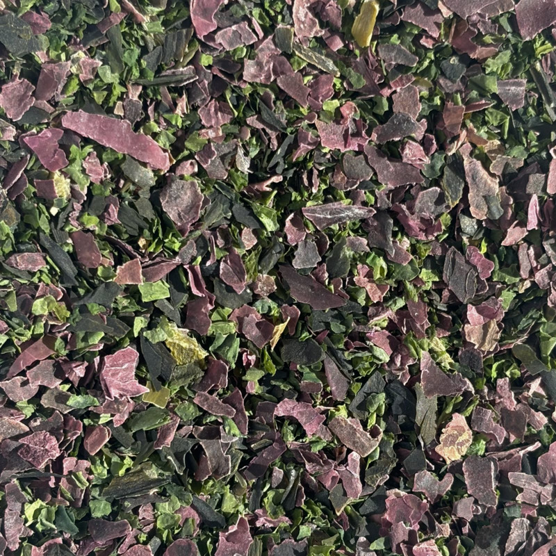 Mix marin | Paillettes BIO de Dulse, Wakamé et Laitue de mer déshydratés 1-5 mm pot 100g