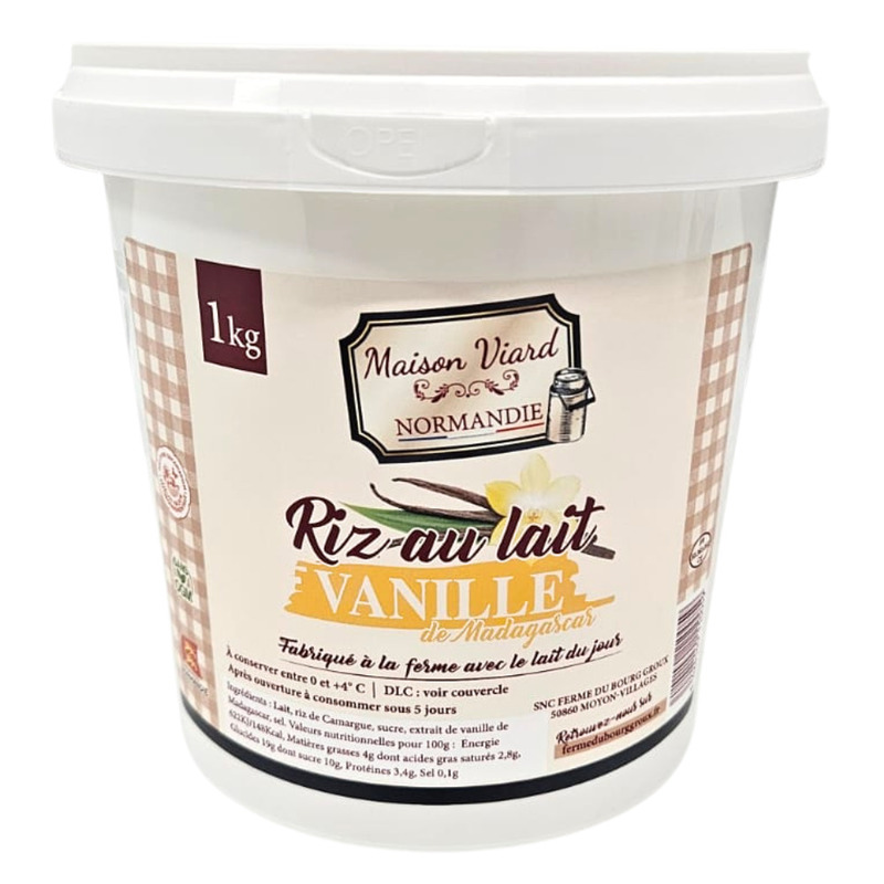 Farmhouse Madagascar vanilla and Camargue rice pudding 1kg