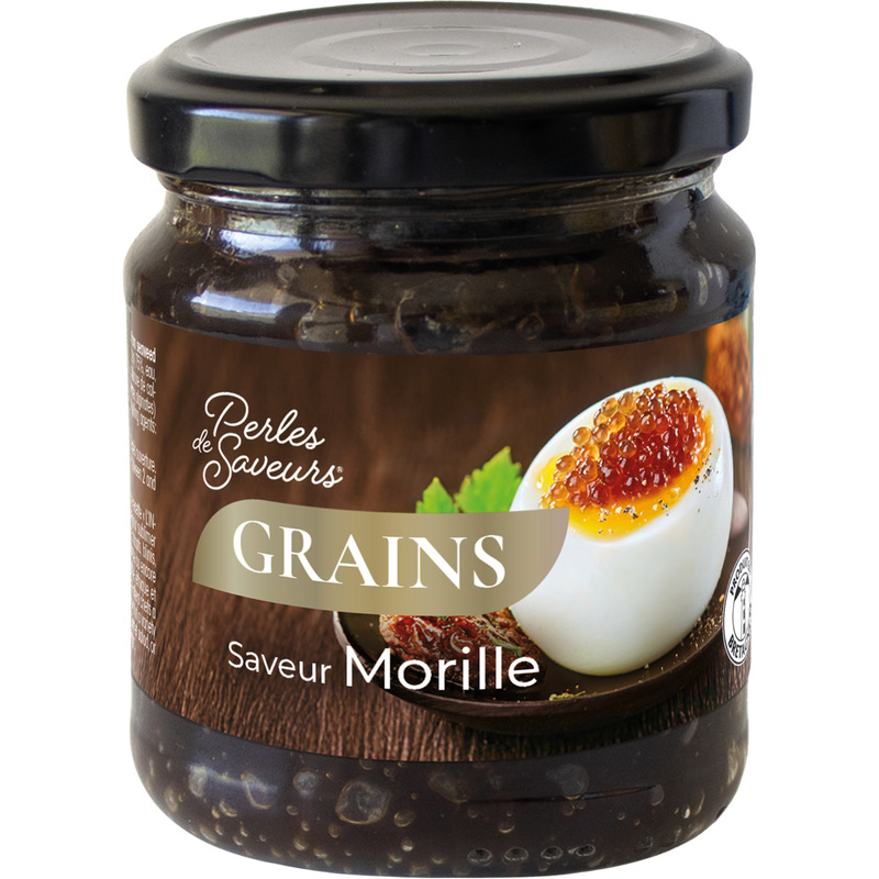 Morel-flavoured encapsulated pearls jar 180g