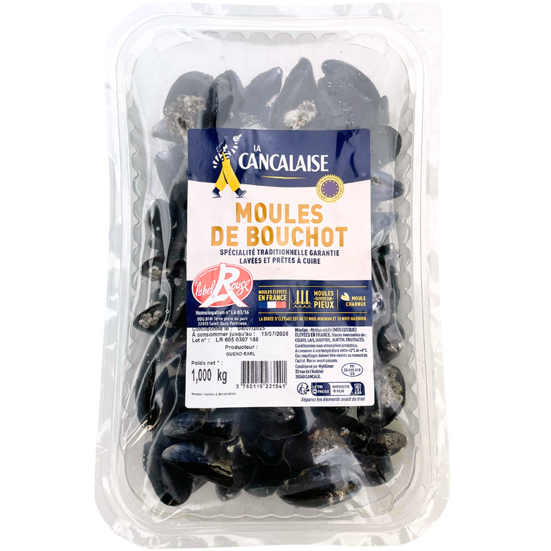 Bouchot mussel Label Rouge vaccum packed 1kg