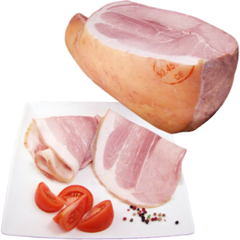 Cooked superior ham on the bone with rind French pork ±10kg
