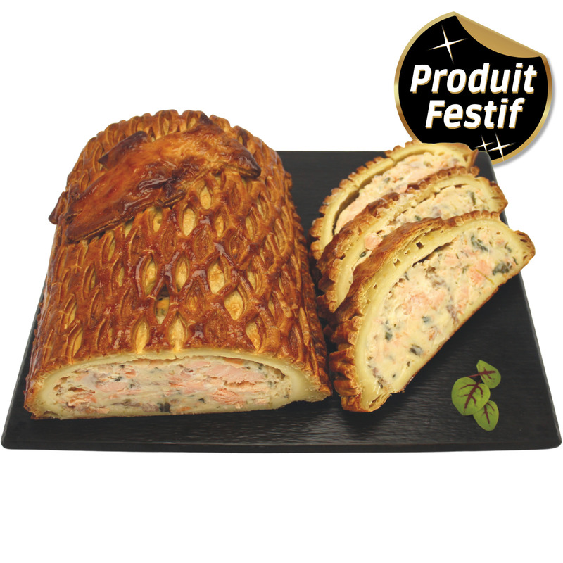Feuillantine aux deux saumons Atlantique s/ at 2,2-3kg