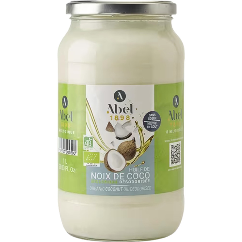 Huile vierge de noix de coco désodorisée BIO 1L