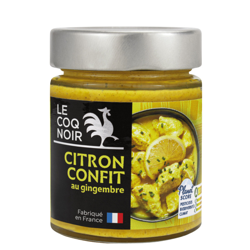 Citron confit au gingembre BIO bocal 130g