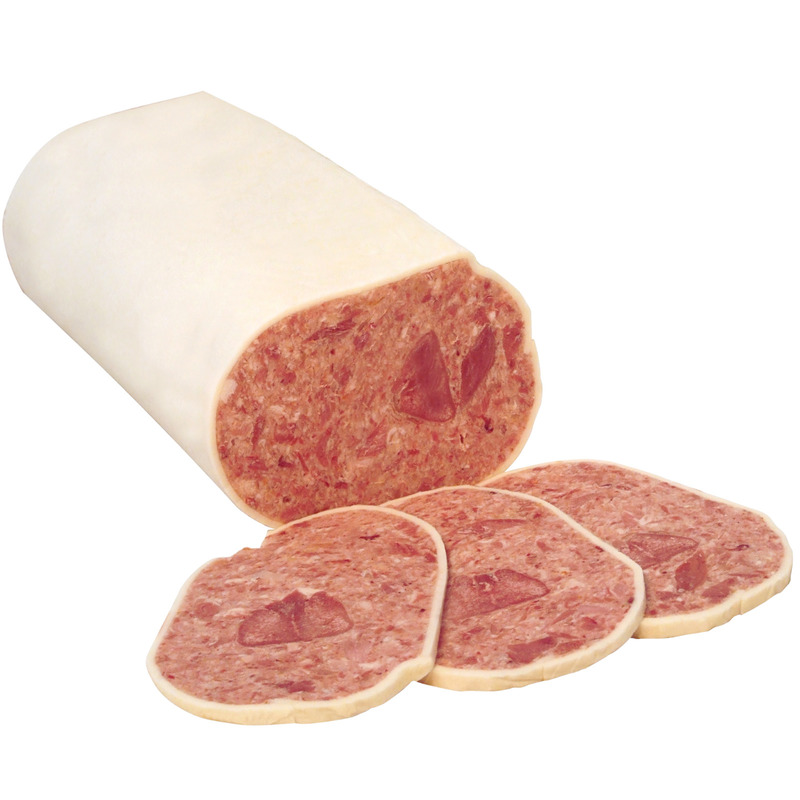 Museau de porc bardé avec médaillon de langue porc français ±3kg