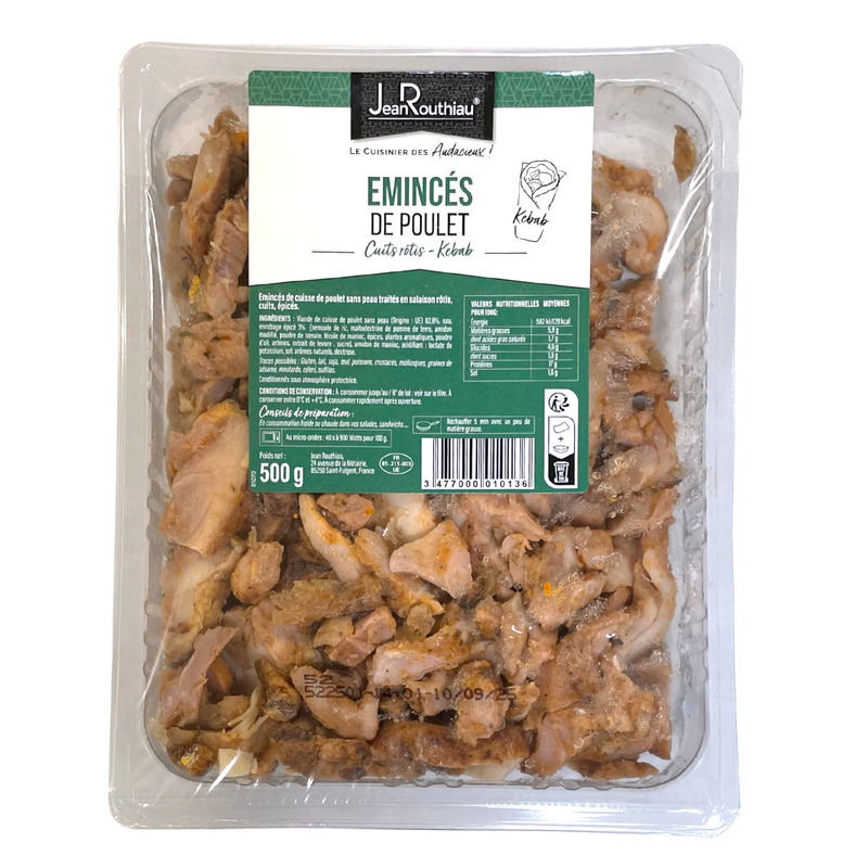 Kebab style sliced roast chicken atm.packed 500g