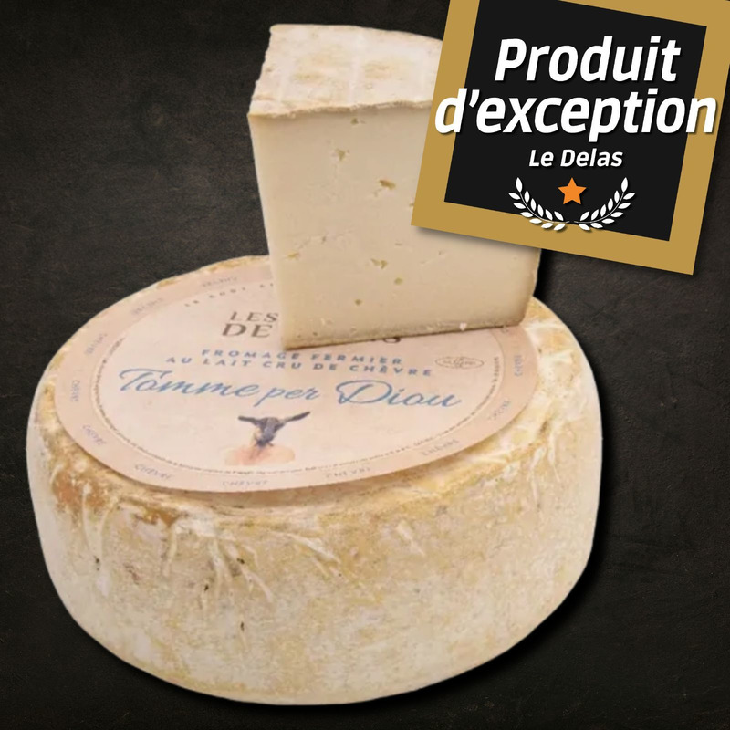 Tomme fermière au lait cru de chèvre Per Diou entière ±2,5kg
